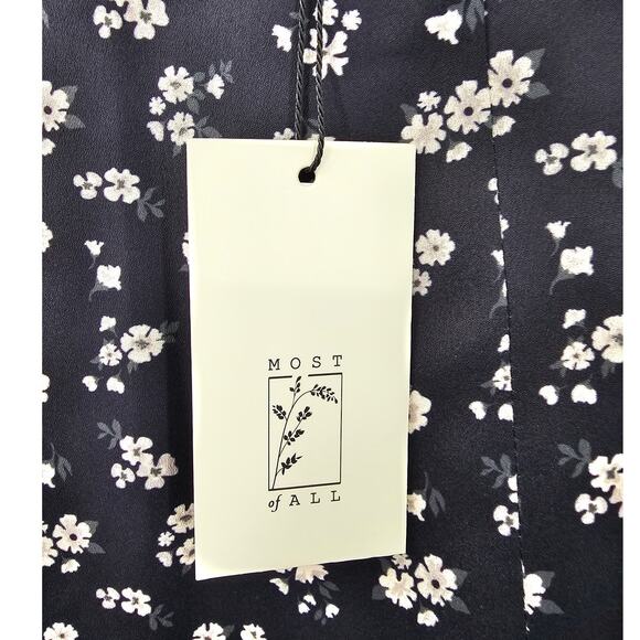 MOST OF ALL Quinn Skirt Midnight Posies Floral Womens Size 8 *NWT - Picture 2 of 5